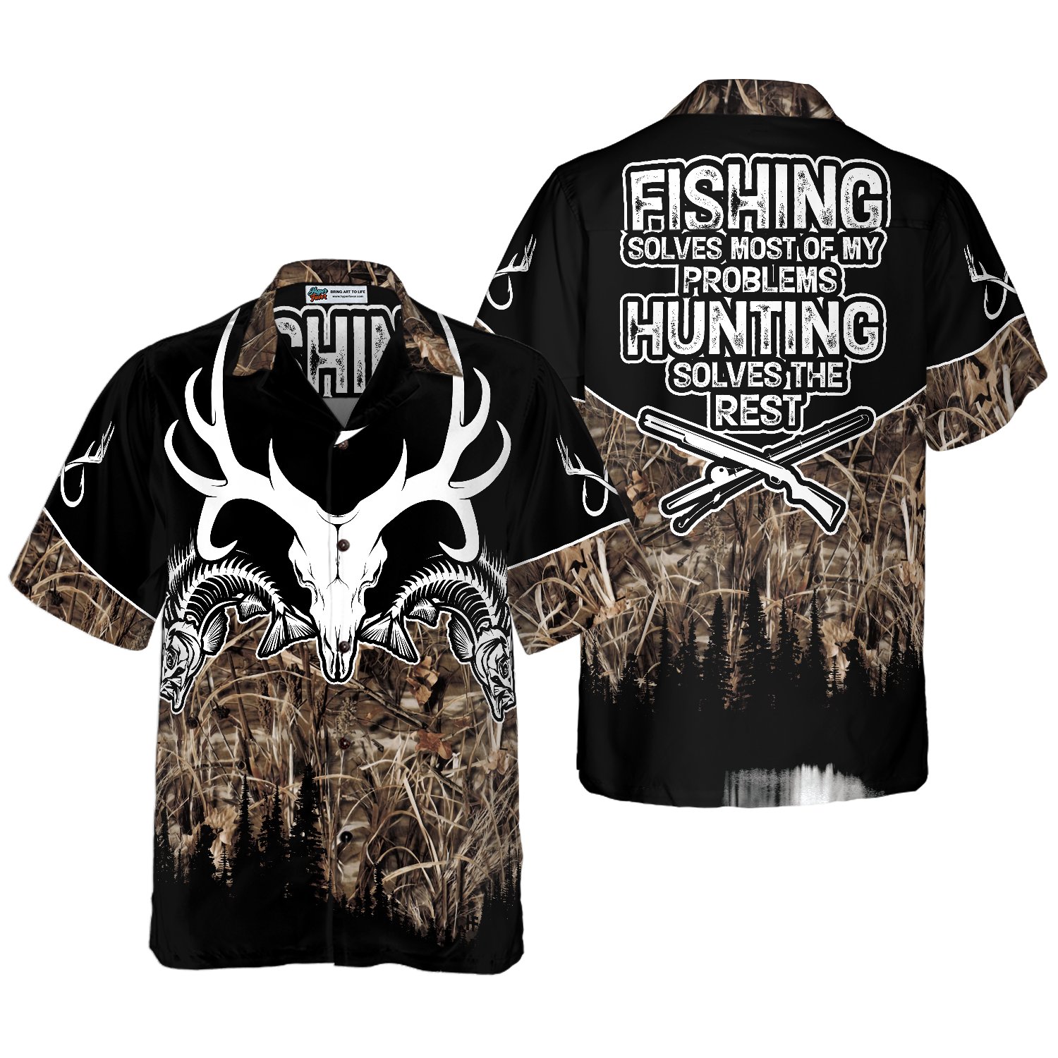 Hunting - Fishing Solve All My Problems Hawaiian Shirt - Hyperfavor