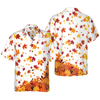 Thanksgiving Pumpkins And Autumn Leaves Hawaiian Shirt - Hyperfavor
