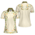 Golf Motif Cream Short Sleeve Women Polo Shirt - Hyperfavor