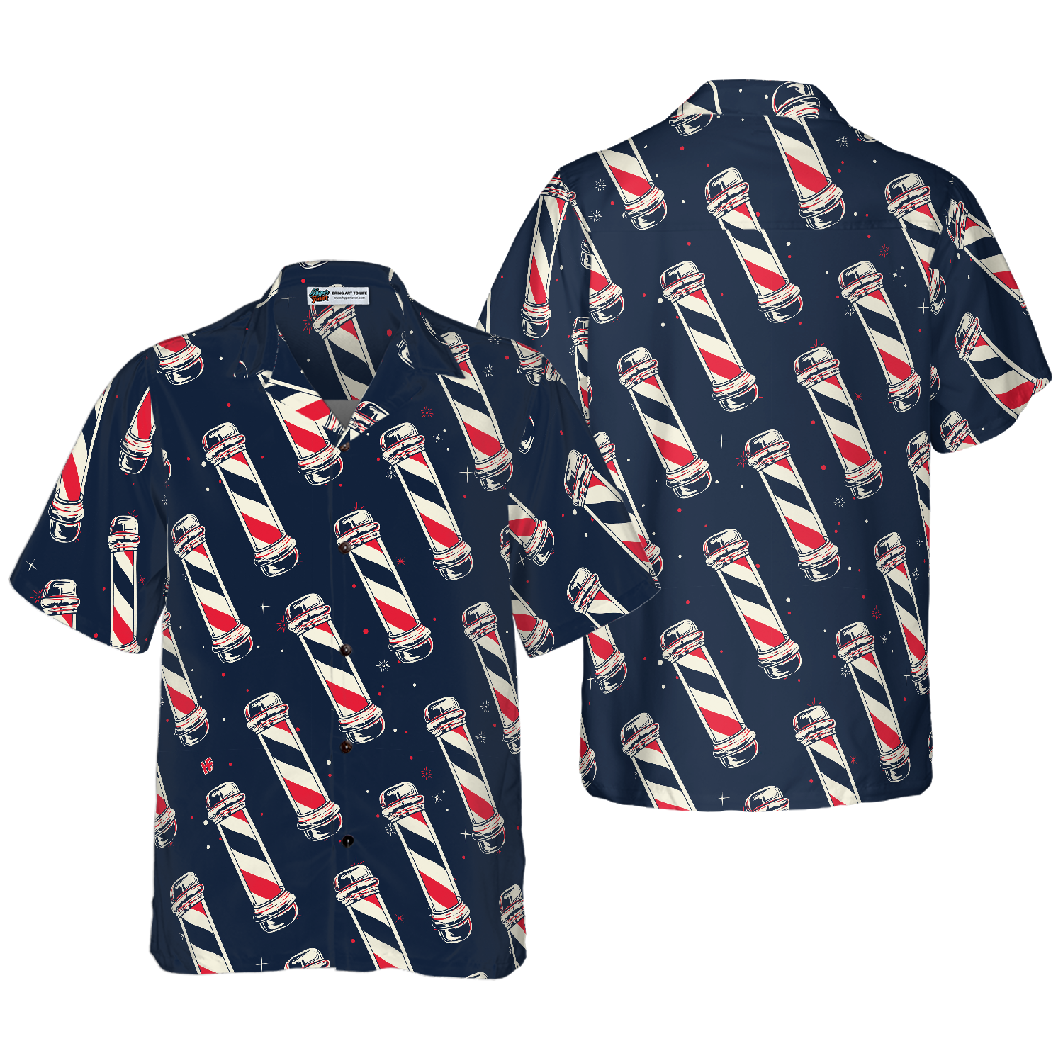 Barber Pole Hawaiian Shirt - Hyperfavor