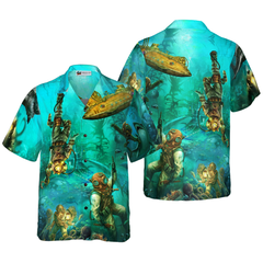 Into The Sea Scuba Diving Hawaiian Shirt - Hyperfavor