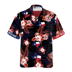 Bluebonnet Don't Mess with Texas Hawaiian Shirt For Men Black Version, Texas State Shirt, Proud Texas Shirt for Men - Hyperfavor