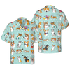 Cartoon Welsh Corgi Hawaiian Shirt, Best Dog Shirt For Corgi Lovers Gifts - Hyperfavor