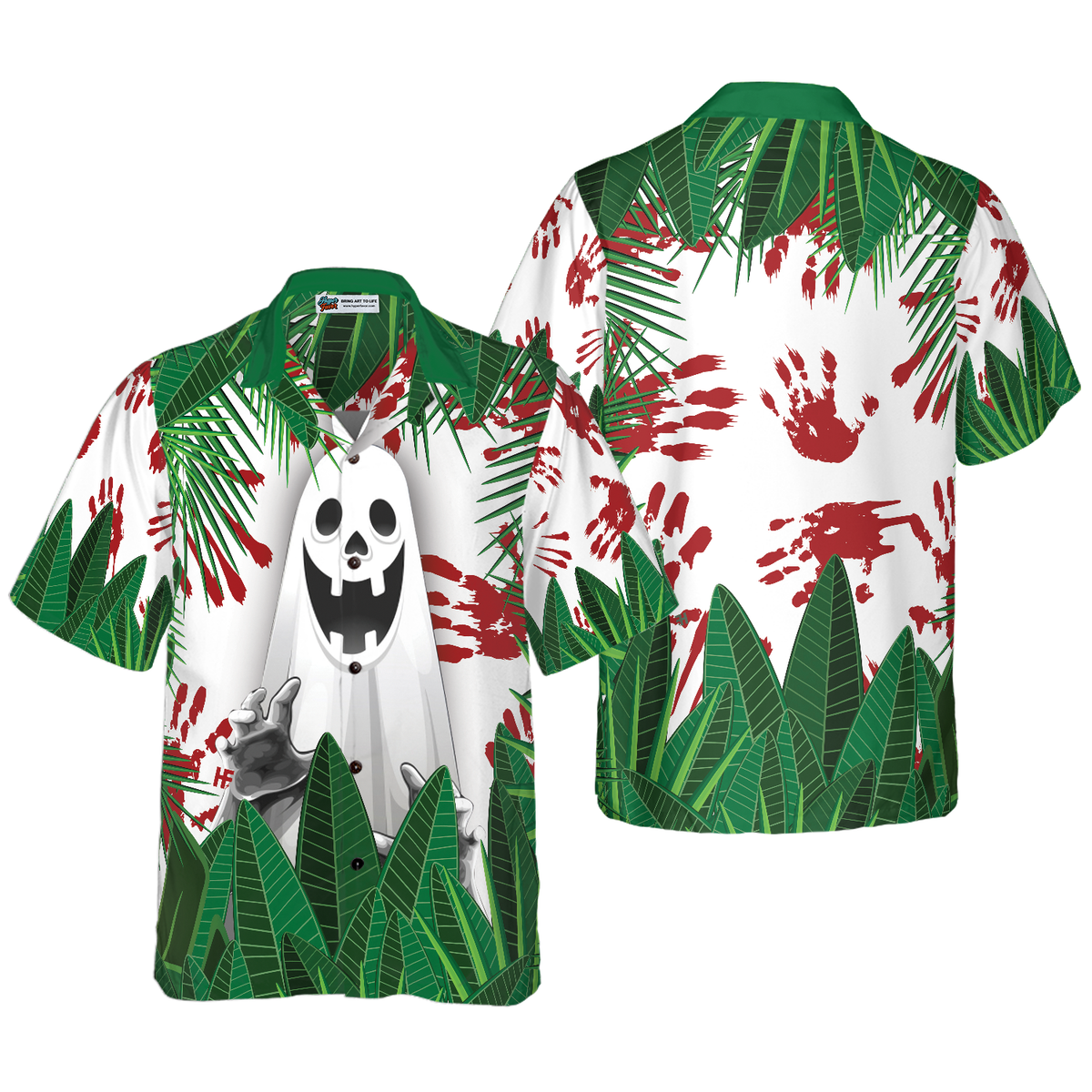 Ghost In The Bushes Halloween Hawaiian Shirt, Unique Halloween Shirt For Men And Women - Hyperfavor