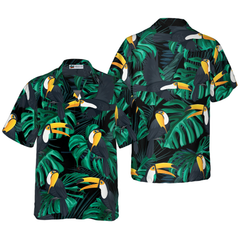 Toucan Birds Tropical Leaves Hawaiian Shirt - Hyperfavor