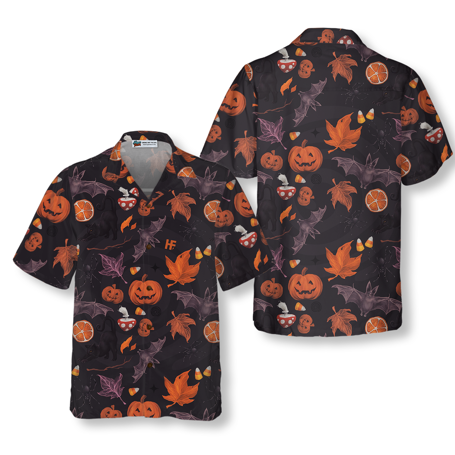 Halloween Spooky Art Hawaiian Shirt - Hyperfavor