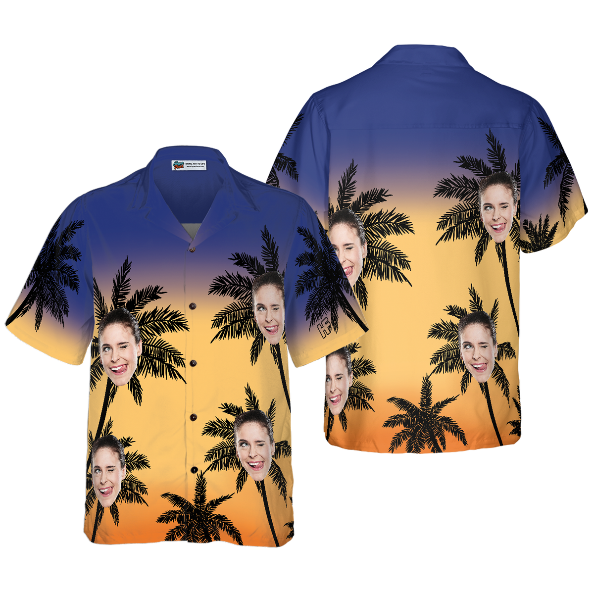 Funny Custom Face 08 Custom Hawaiian Shirt - Hyperfavor