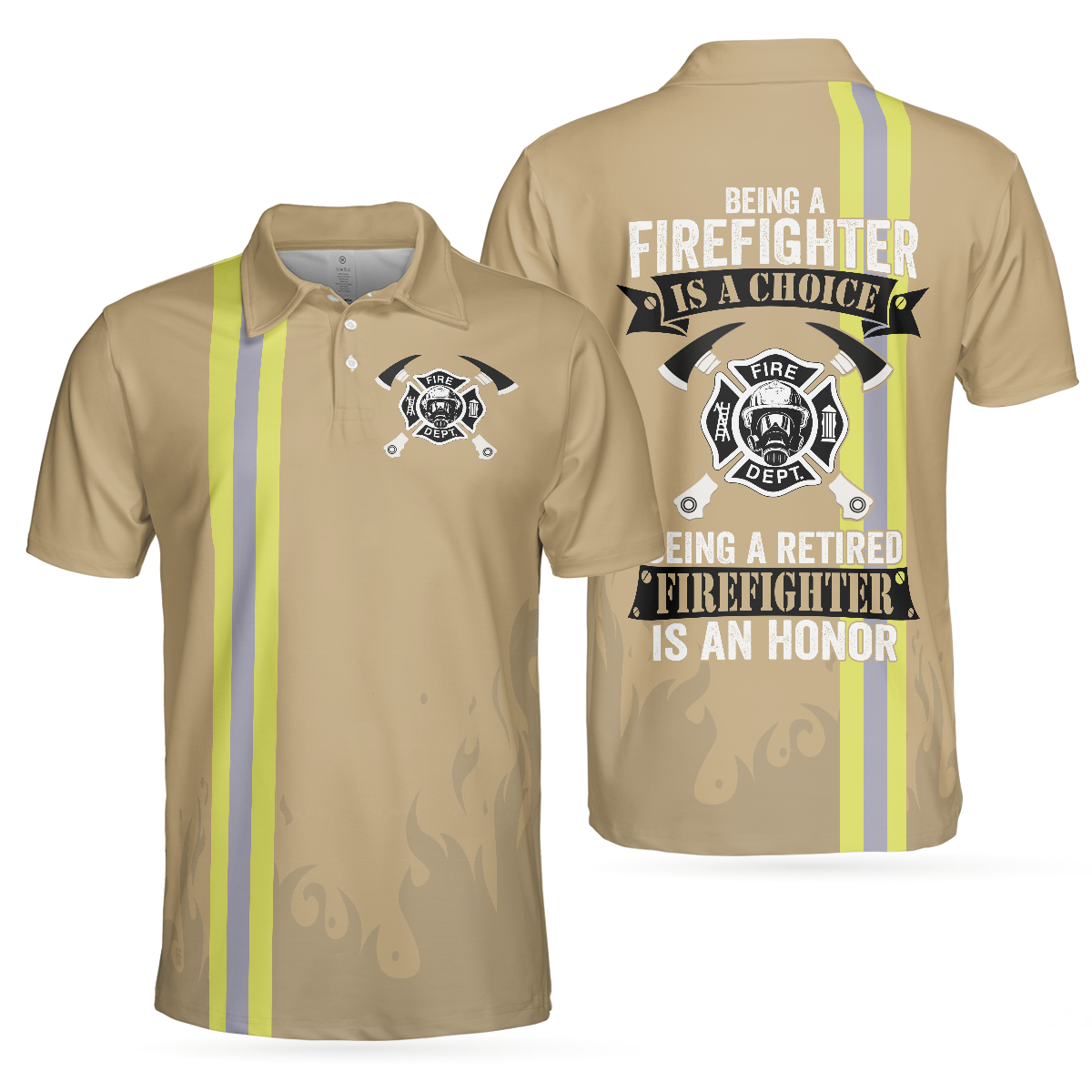 Being A Firefighter Is A Choice Short Sleeve Polo Shirt, Retired Firefighter Polo Shirt, Best Firefighter Shirt For Men - Hyperfavor