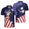 American Flag with Abstract Golf Swing Men Polo Shirt - Hyperfavor