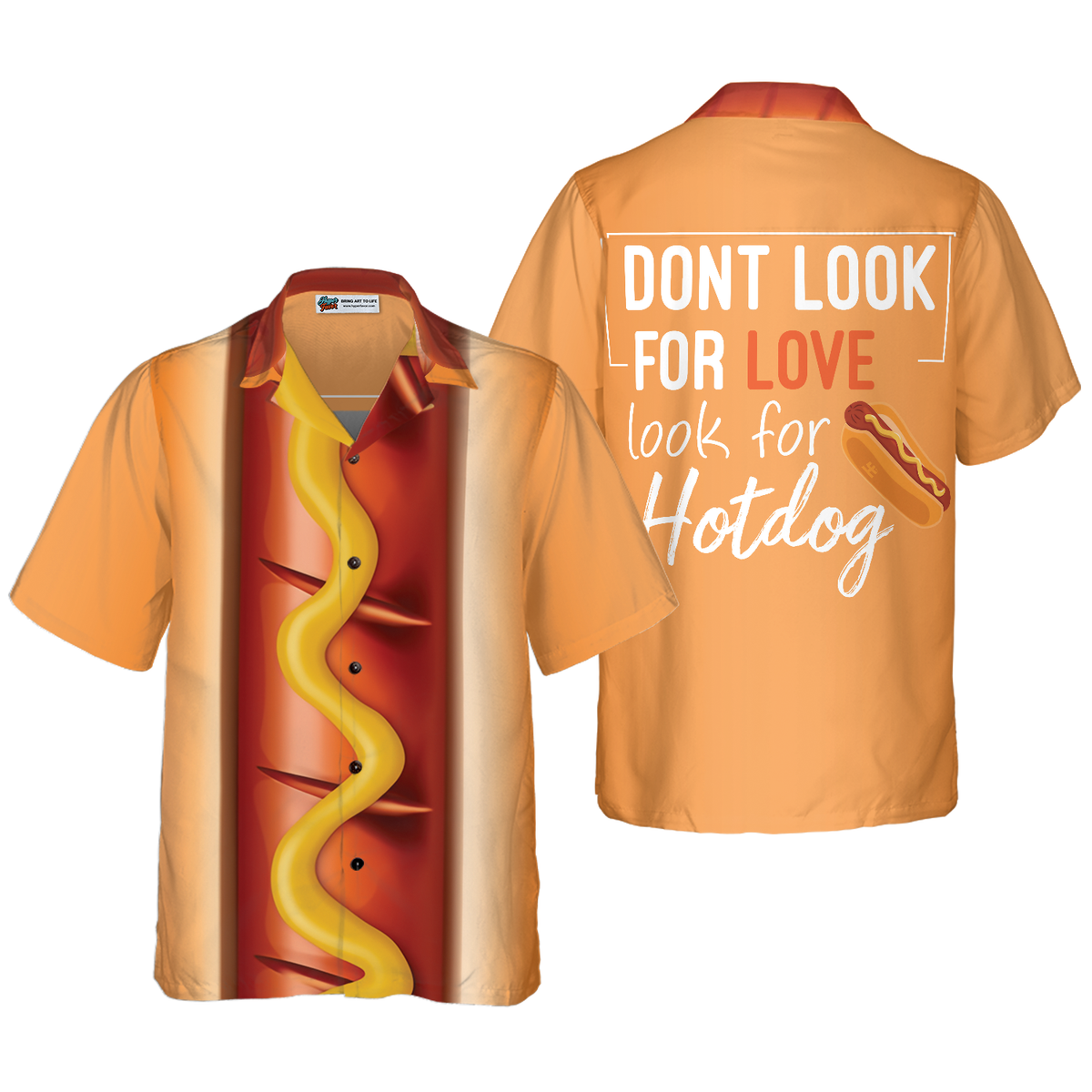 Funny Halloween Hot Dog Costume Shirt Hawaiian Shirt - Hyperfavor