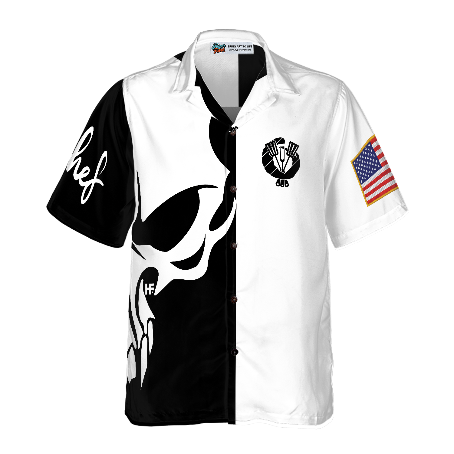 Skull Chef 2 Hawaiian Shirt - Hyperfavor