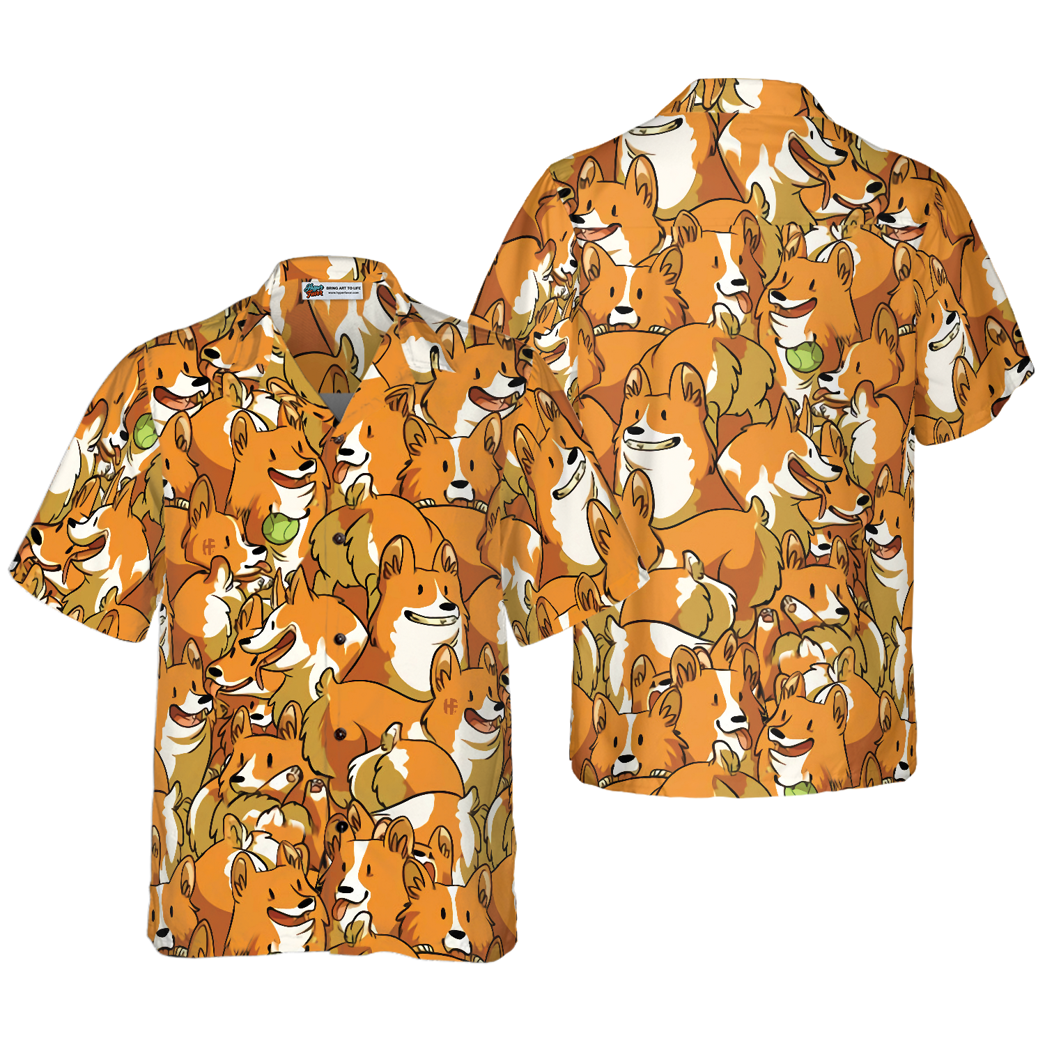 The Corgi Friends Hawaiian Shirt - Hyperfavor