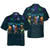 Tropical Funny Beach Bigfoot Hawaiian Shirts for Men, Blue Sasquatch Shirts - Hyperfavor