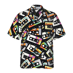 Retro Vintage Cassette Tape Hawaiian Shirt - Hyperfavor