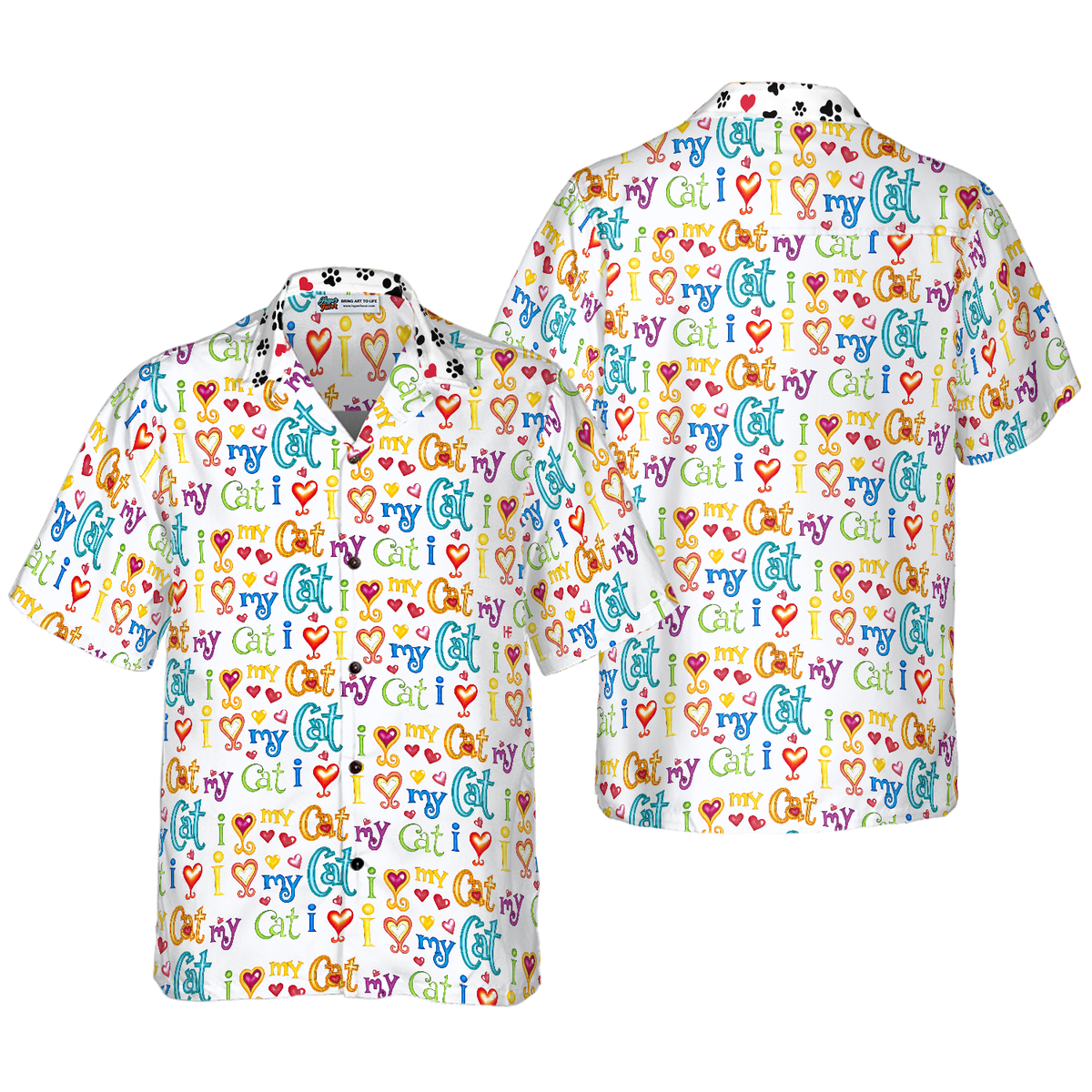 Cat I Love My Cat Hawaiian Shirt - Hyperfavor