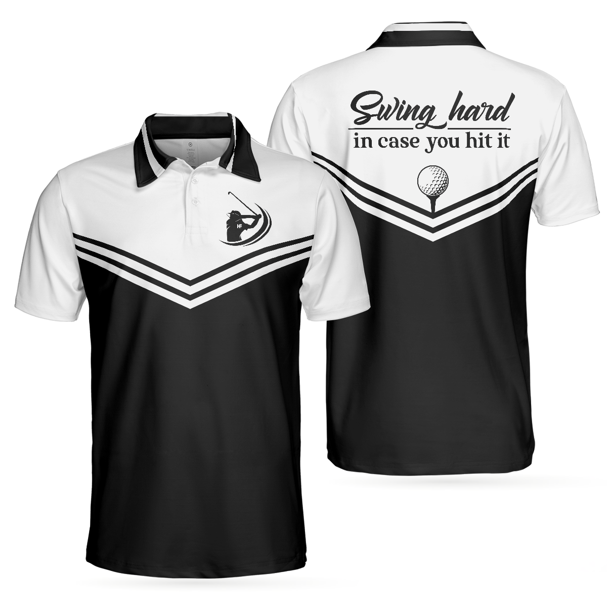 Swing Hard In Case You Hit It Short Sleeve Polo Shirt, Polo Shirts For Men And Women - Hyperfavor