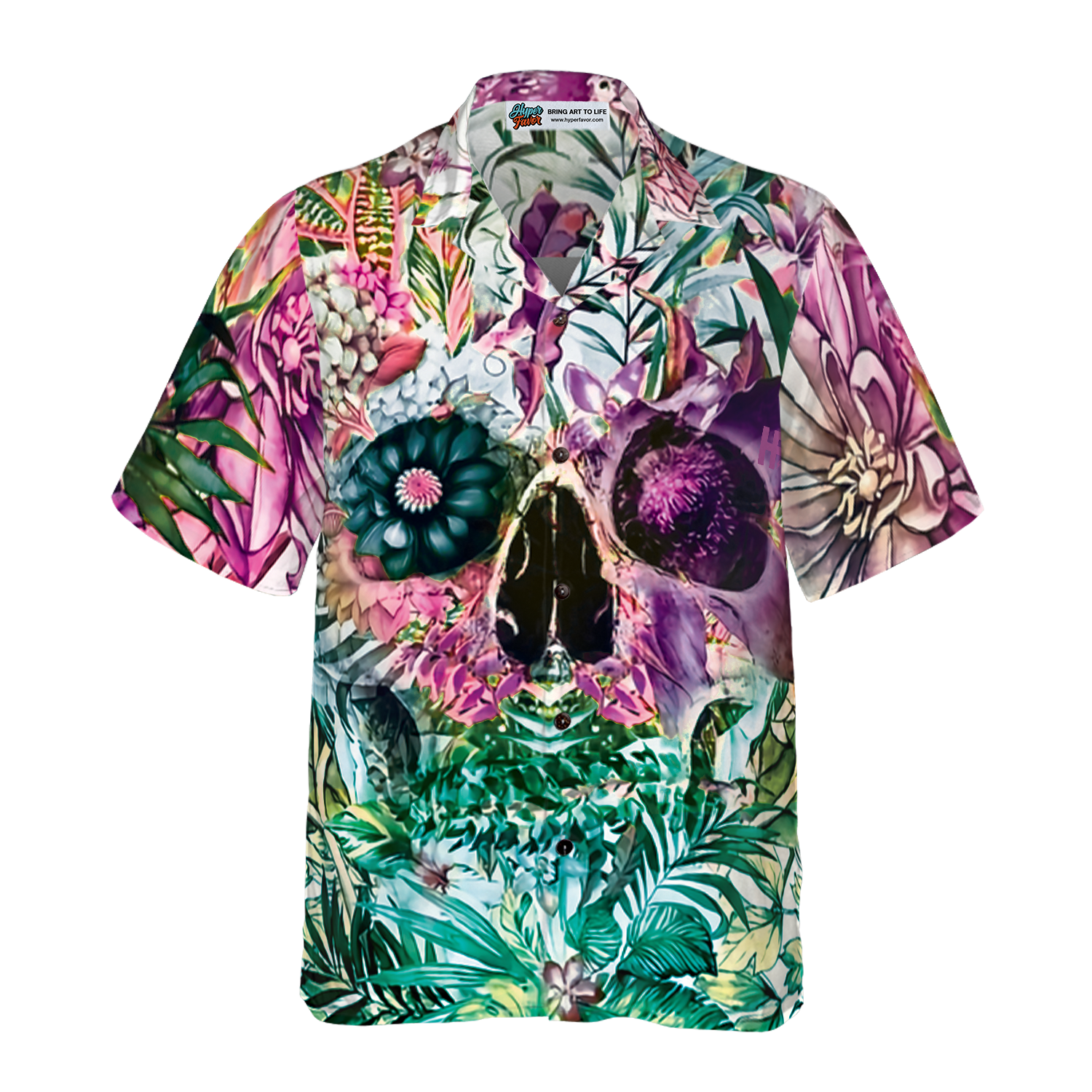 Summer Tropical Skull Pattern Hawaiian Shirt - Hyperfavor