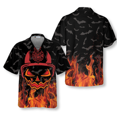 Halloween Firefighter Shirt Hawaiian Shirt - Hyperfavor