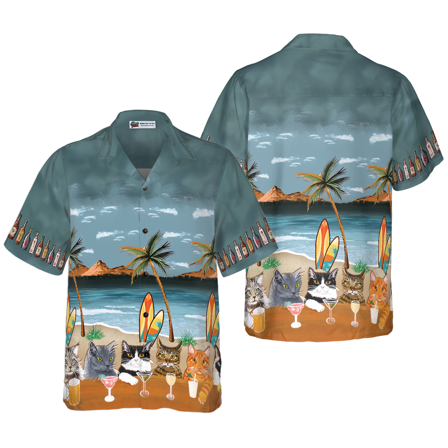 Cat Beer Alcohol Hawaiian Shirt - Hyperfavor