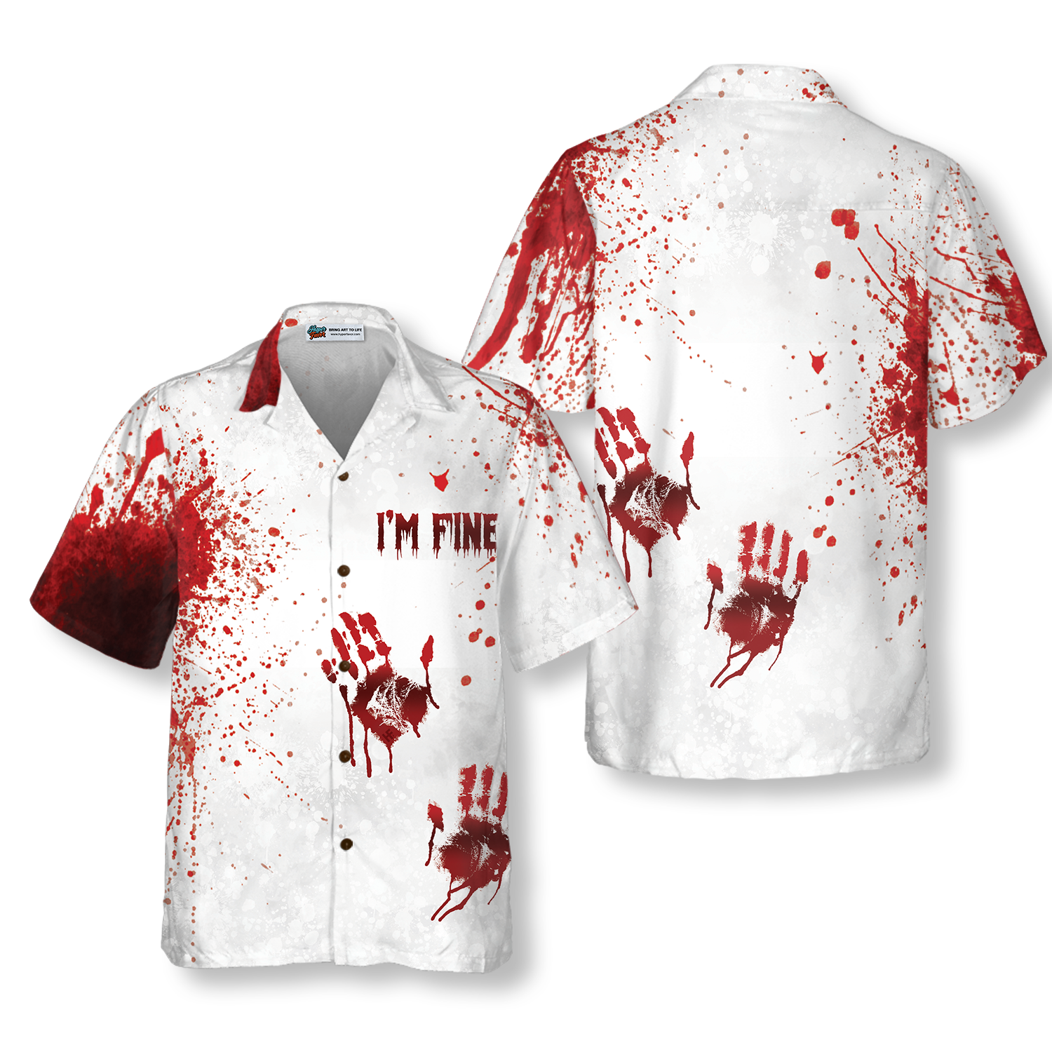 Halloween Blood Splatter Hawaiian Shirt - Hyperfavor