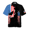 Skull Golf With American Flag Hawaiian Shirt - Hyperfavor