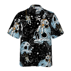 Lonely Skull Planet Outta Space Hawaiian Shirt - Hyperfavor