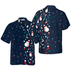 Hyperfavor Christmas Golf Pattern Hawaiian shirt, Christmas Shirts Short Sleeve Button Down Shirt For Men And Women - Hyperfavor