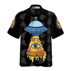 Pizza Alien Shirt For Men Hawaiian Shirt - Hyperfavor