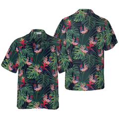 Chicken American Flag Tropical Hawaiian Shirt - Hyperfavor