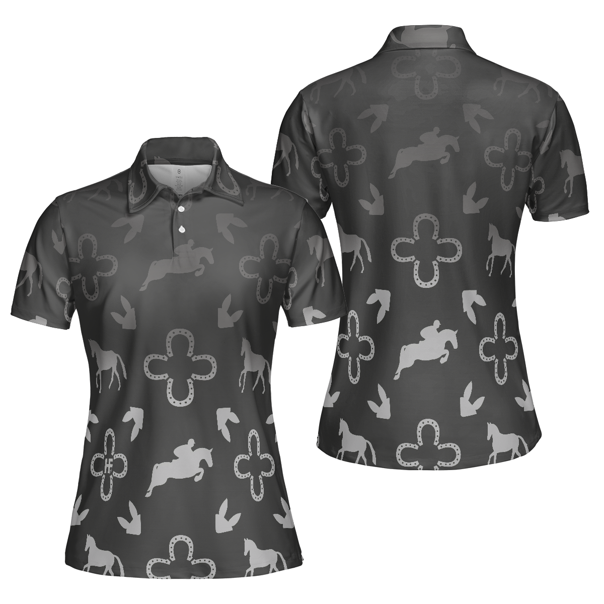 Luxury Equestrian Shirt For Women Short Sleeve Women Polo Shirt - Hyperfavor