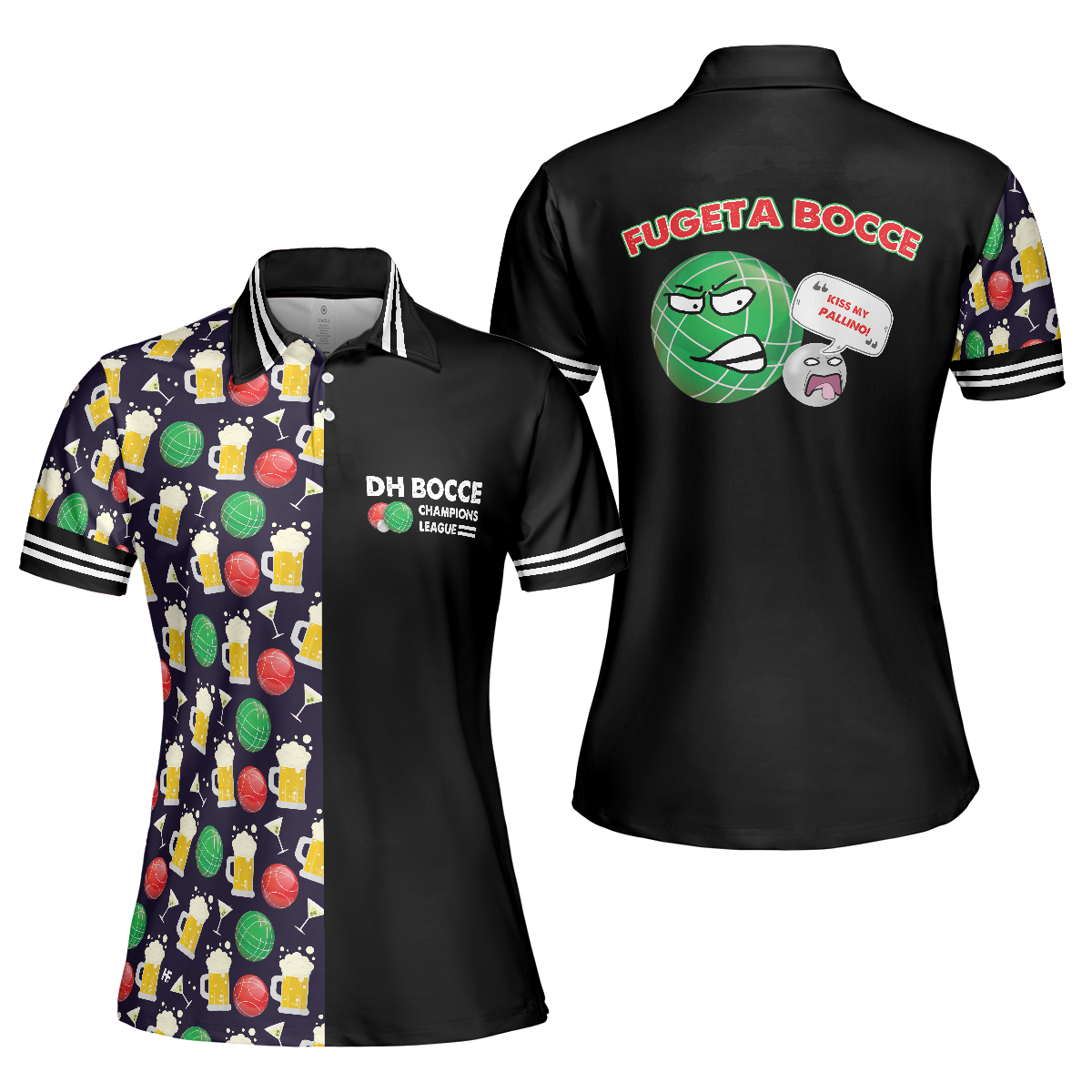 DH BOCCE Champions League Short Sleeve Women Polo Shirt - Hyperfavor