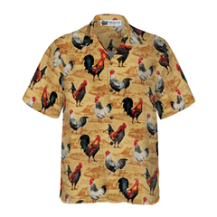 Vintage Chicken Farm Shirt For Men Hawaiian Shirt - Hyperfavor