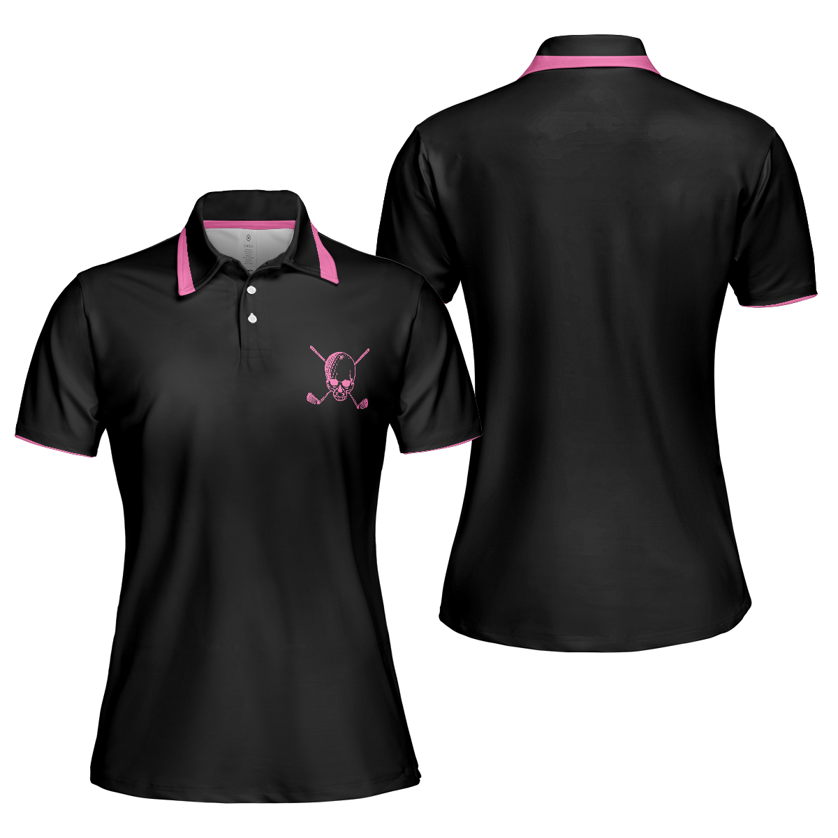 Golf Skull Women Shirt Short Sleeve Women Polo Shirt - Hyperfavor