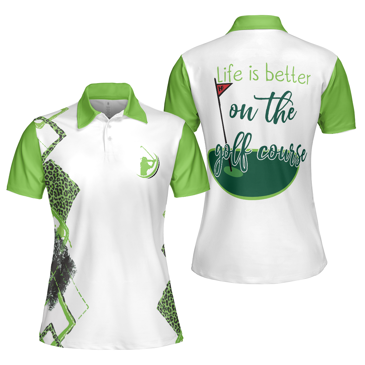 Life Is Better On The Golf Course Golf Short Sleeve Women Polo Shirt - Hyperfavor