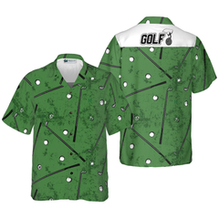 Golf Green Pattern Hawaiian Shirt - Hyperfavor