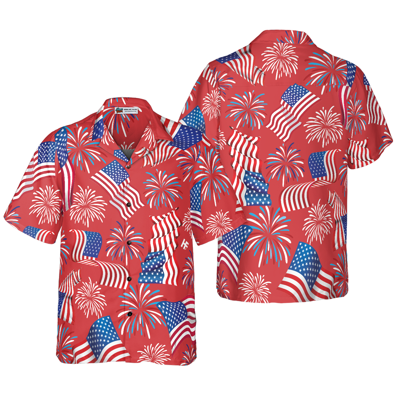 4th Of July Patriotic Hawaiian Shirt - Hyperfavor