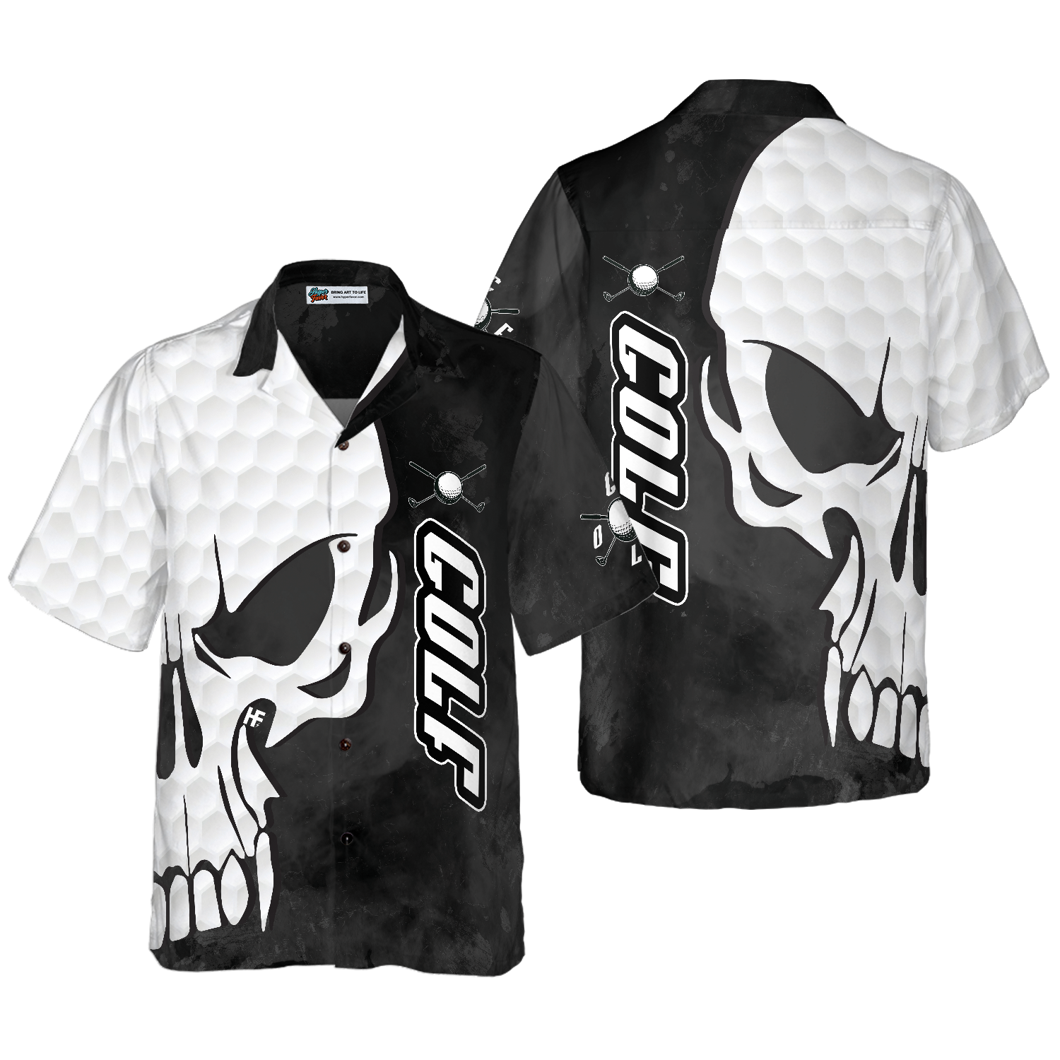 Golf And Skull Hawaiian Shirt - Hyperfavor