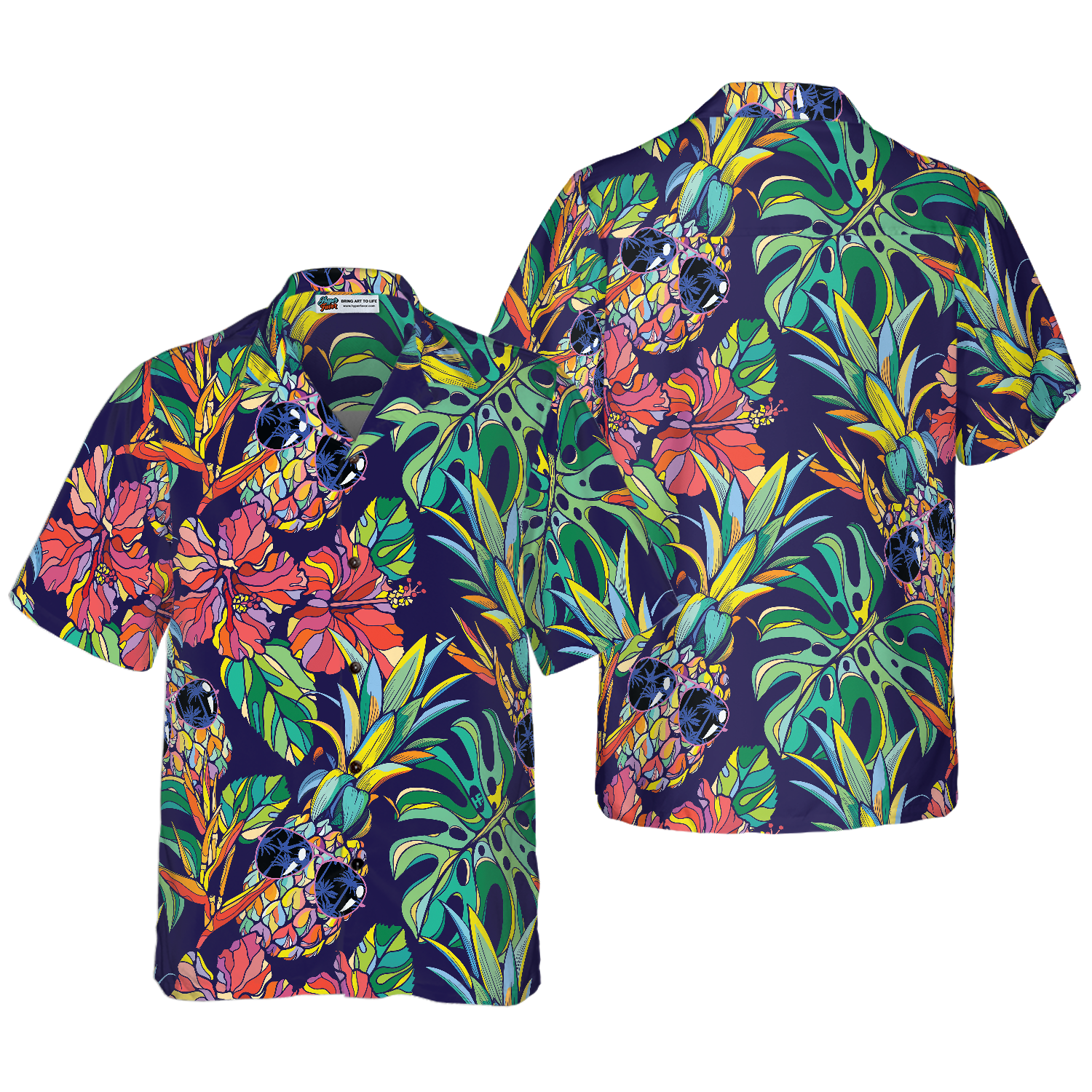 Tropical Coolest Pineapple Hawaiian Shirt - Hyperfavor