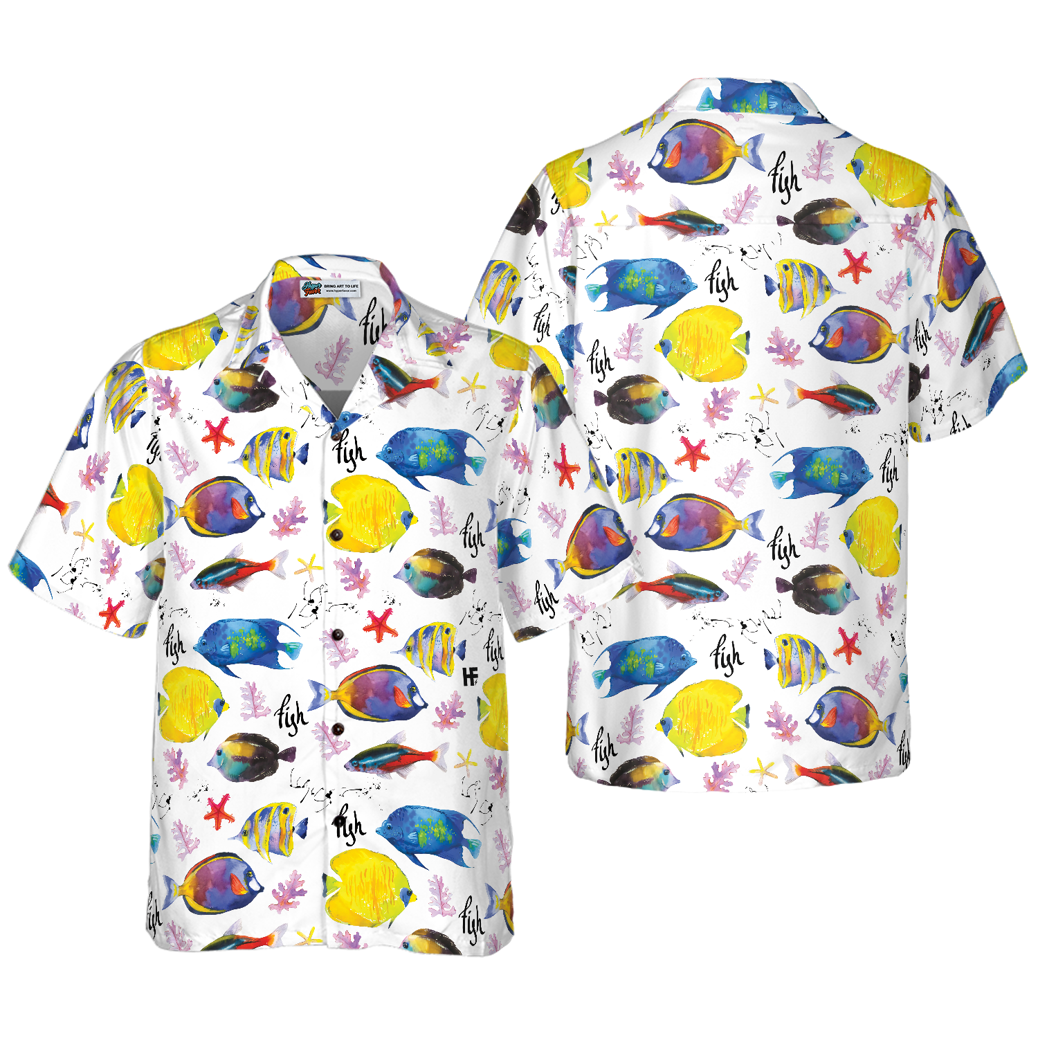 Colorful Fish v1 Hawaiian Shirt - Hyperfavor