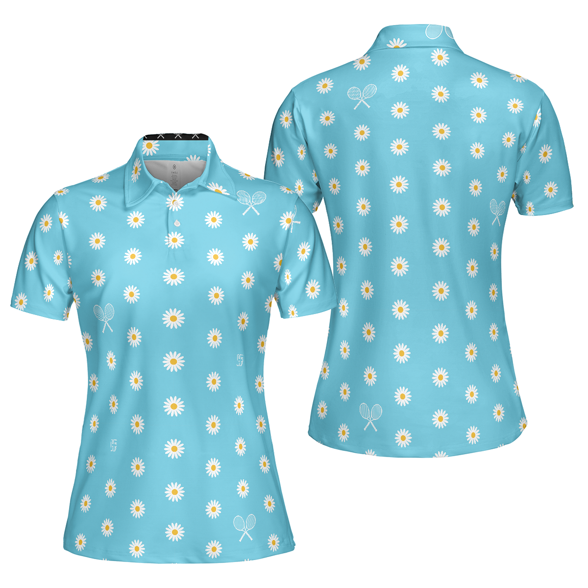 Daisy Tennis Shirt Short Sleeve Women Polo Shirt - Hyperfavor