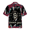 Rose & The Barber Skull Hawaiian Shirt - Hyperfavor