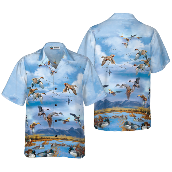 Duck In Banana Hawaiian Short Sleeved Shirt 