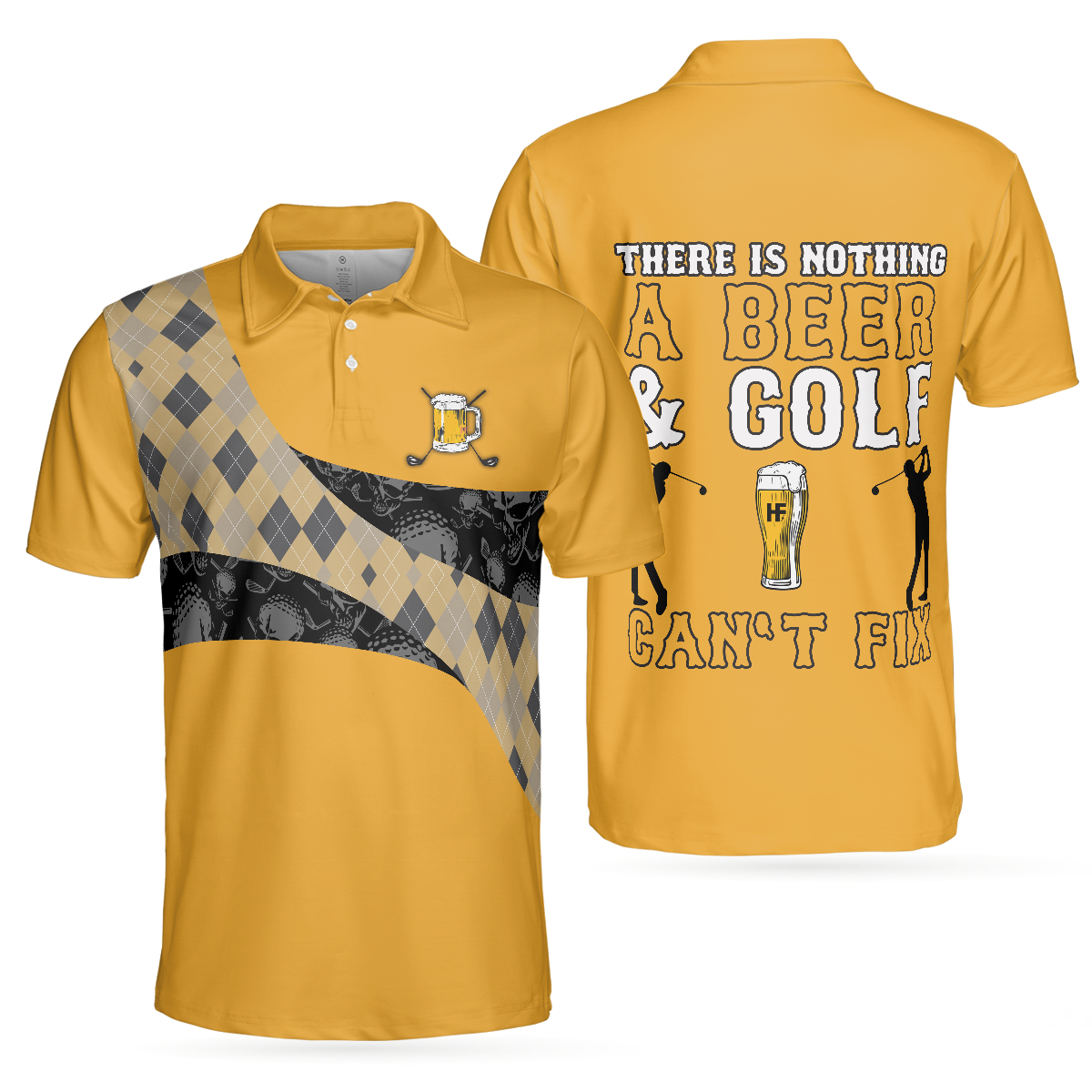 There Is Nothing A Beer And Golf Can't Fix Polo Shirt - Hyperfavor