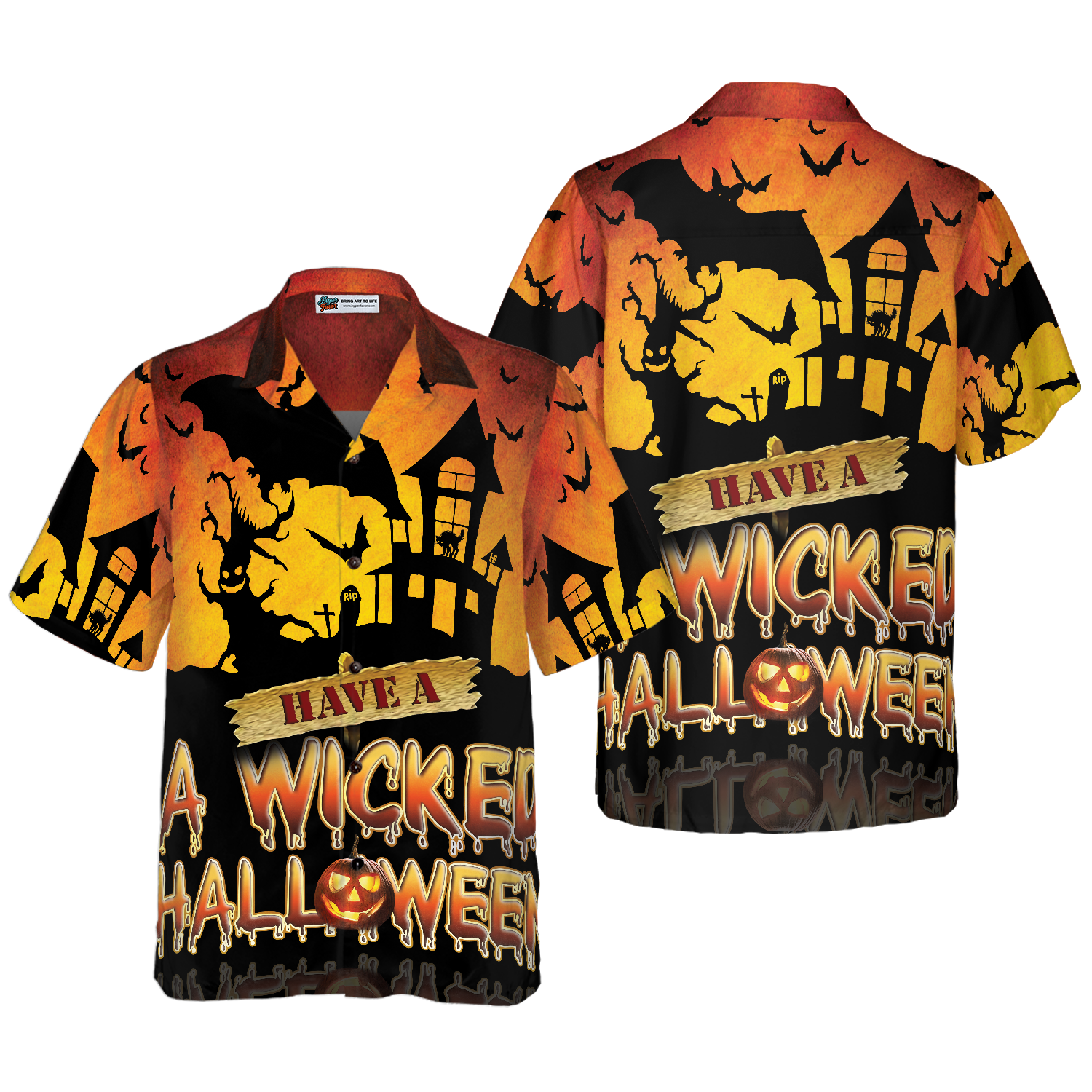 Have A Wicked Halloween Hawaiian Shirt, Spooky Halloween Shirt, Best Halloween Gift - Hyperfavor