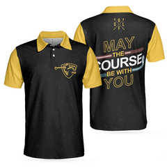 May The Course Be With You Golf Polo Shirt, Galaxy Golf Club Lightsaber Polo Shirt, Best Golf Shirt For Men - Hyperfavor