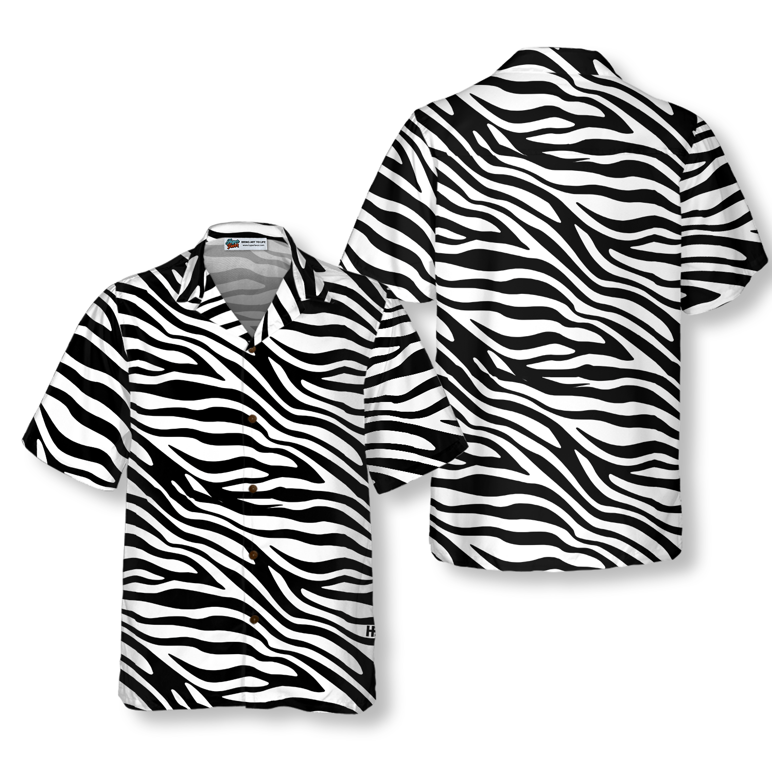 Zebra Pattern Hawaiian Shirt - Hyperfavor