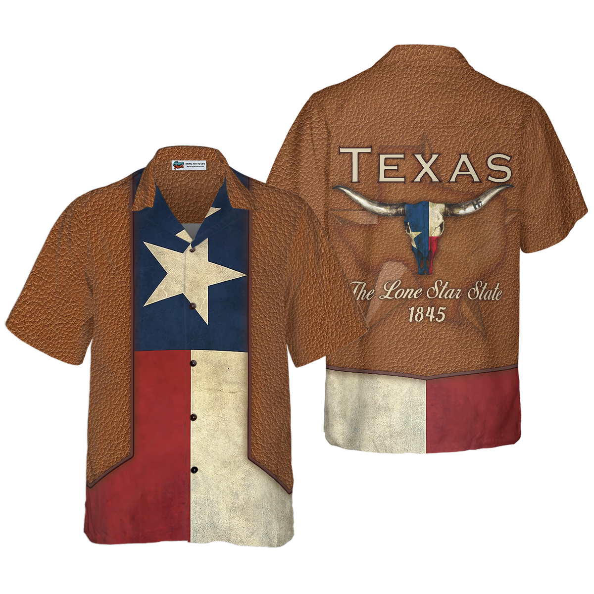 The Lone Star State Cowboy Style Texas Hawaiian Shirt For Men, Vintage Texas Flag Shirt, Proud Texas Shirt For Men - Hyperfavor