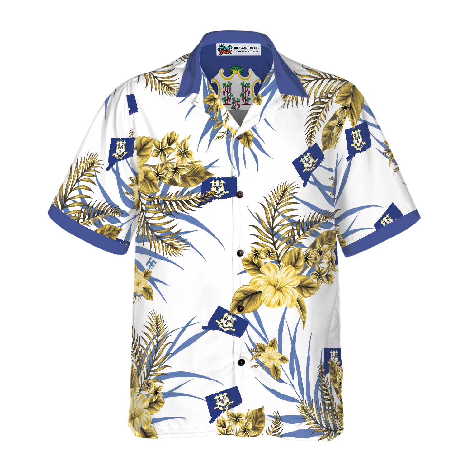 Connecticut Proud Hawaiian Shirt - Hyperfavor