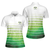 Abstract Green Geometric Tennis Short Sleeve Women Polo Shirt - Hyperfavor