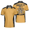 Grip It Rip It Sip It Golf Polo Shirt, Skull Pattern Shirt For Halloween, Scary Gift Idea For Golfers - Hyperfavor